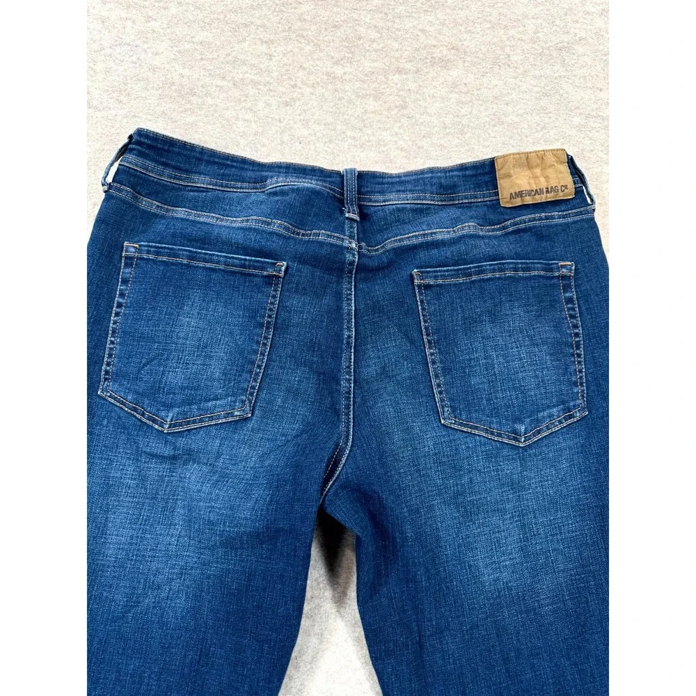 American Rag Cie Mens 36x30 Blue Denim Medium Wash Straight Leg Stretch Jeans